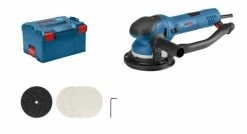 Bosch 0601257101 - Ponceuse Excentrique GET 75-150 Poignée, Clé Pour Vis à Six-pans, Déflecteur, Connexion D'aspirateur, 3x Feuille Abrasive, Plateau - 0601257101